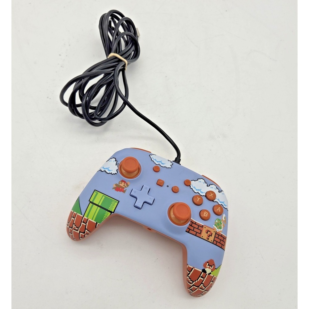 PowerA Enhanced Wired Controller Nintendo Switch Super Mario Bros Mear Mint EUC